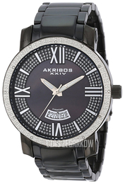 Akribos XXIV Diamond Czarny/Stal Ø47 mm AK506BK