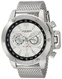 Akribos XXIV Conqueror Srebrny/Stal Ø50 mm AK515SSW