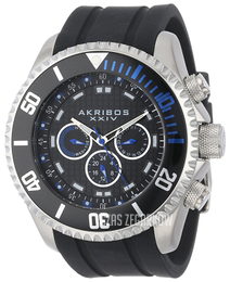 Akribos XXIV Czarny/Guma Ø50 mm AK597BU