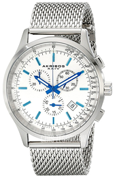 Akribos XXIV Ultimate Biały/Stal Ø42.5 mm AK625SS