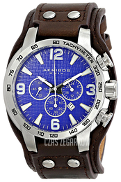 Akribos XXIV Conqueror Niebieski/Skóra Ø49 mm AK727BU