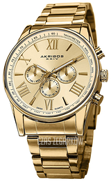 Akribos XXIV Ultimate Żółte złoto/Stal w odcieniu złota Ø45 mm AK736YG