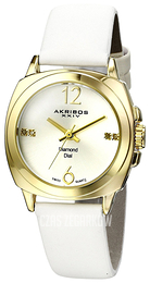 Akribos XXIV Diamond Srebrny/Satyna Ø30 mm AK742YGW