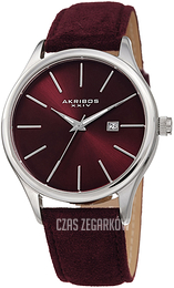 Akribos XXIV Czerwony/Skóra Ø44 mm AK1019RD