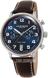 Akribos XXIV Niebieski/Skóra Ø42 mm AK1023SSBU