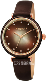 Akribos XXIV Crystal Brązowy/Skóra Ø34 mm AK1035BR