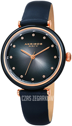 Akribos XXIV Crystal Niebieski/Skóra Ø34 mm AK1035BU
