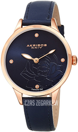 Akribos XXIV Niebieski/Skóra Ø35 mm AK1047BU