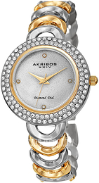 Akribos XXIV Diamond Srebrny/Stal w odcieniu złota Ø36 mm AK1050TTG