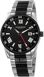 Akribos XXIV Elegant Czarny/Stal Ø41 mm AK1055TTB