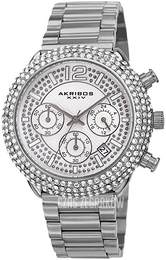 Akribos XXIV Crystal Srebrny/Stal Ø42 mm AK1075SS