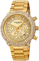 Akribos XXIV Crystal Żółte złoto/Stal w odcieniu złota Ø42 mm AK1075YG
