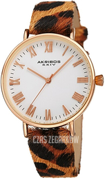 Akribos XXIV Slim Biały/Skóra Ø36 mm AK1080RG