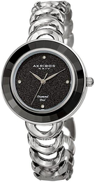 Akribos XXIV Diamond Czarny/Stal Ø36 mm AK1088SSB