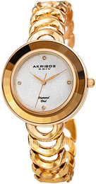 Akribos XXIV Diamond Srebrny/Stal w odcieniu złota Ø36 mm AK1088YG