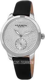 Akribos XXIV Classic Srebrny/Skóra Ø34 mm AK1089SSBK