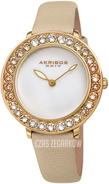 Akribos XXIV Crystal Biały/Satyna Ø34 mm AK1093YG