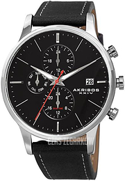 Akribos XXIV Multi-Function Czarny/Skóra Ø41 mm AK1105SSB-S