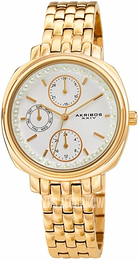 Akribos XXIV Multi-Function Biały/Stal w odcieniu złota Ø36 mm AK1114YG