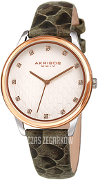 Akribos XXIV Crystal Biały/Skóra Ø35 mm AK1115TTR