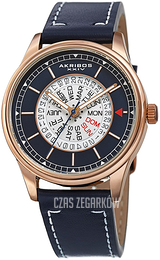 Akribos XXIV Elegant Niebieski/Skóra Ø40 mm AK1126RGBU