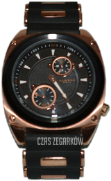 Akribos XXIV Czarny/Stal w kolorze różowego złota AK310