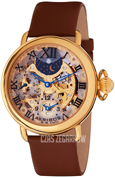 Akribos XXIV Mechanical Żółte złoto/Skóra Ø45 mm AK451YG