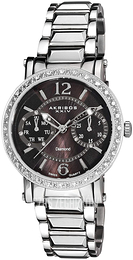 Akribos XXIV Brązowy/Stal Ø34 mm AK472SS