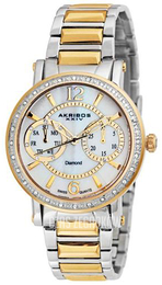 Akribos XXIV Diamond Biały/Stal w odcieniu złota Ø36 mm AK472YG