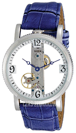 Akribos XXIV Szkieletowa tarczy/Skóra Ø42 mm AK478BU