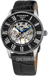Akribos XXIV Diamond Czarny/Skóra Ø45 mm AK499SSB