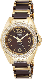 Akribos XXIV Ceramic Brązowy/Stal w odcieniu złota Ø39 mm AK514BRG