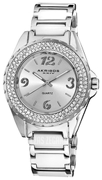 Akribos XXIV Ceramic Srebrny/Stal Ø39 mm AK514WT