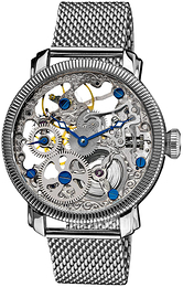 Akribos XXIV Szkieletowa tarczy/Stal Ø43 mm AK526SS