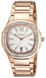 Akribos XXIV Impeccable Biały/Stal w kolorze różowego złota Ø41 mm AK550RG