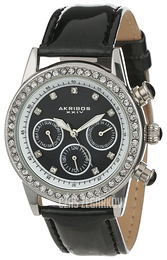 Akribos XXIV Multi-Function Czarny/Skóra Ø39 mm AK556BK