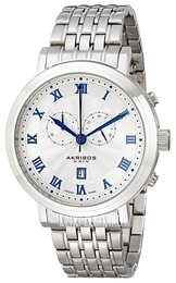 Akribos XXIV Chronograph Srebrny/Stal Ø46 mm AK590SS