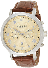 Akribos XXIV Szampański/Skóra Ø46 mm AK591SS