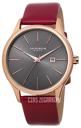 Akribos XXIV Szary/Skóra Ø44 mm AK618RGR