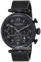 Akribos XXIV Czarny/Stal Ø46 mm AK627BK