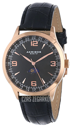 Akribos XXIV Retro Czarny/Skóra Ø40 mm AK637RG