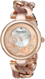 Akribos XXIV Diamond Różowe złoto/Stal w kolorze różowego złota Ø41 mm AK643