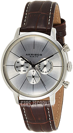 Akribos XXIV Srebrny/Skóra Ø42 mm AK647BR