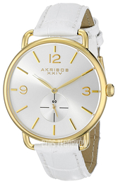 Akribos XXIV Essential Srebrny/Skóra Ø42 mm AK658WTG