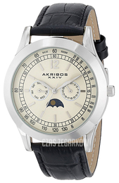 Akribos XXIV Retro Biały/Skóra Ø44 mm AK666XSS