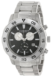 Akribos XXIV Ultimate Czarny/Stal Ø45 mm AK669SSB