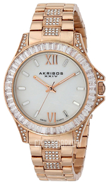 Akribos XXIV Impeccable Biały/Stal w kolorze różowego złota Ø38 mm AK670RG