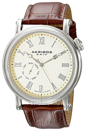 Akribos XXIV Multi-Function Szampański/Skóra Ø45 mm AK673BR