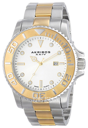 Akribos XXIV Essential Biały/Stal w odcieniu złota Ø45.5 mm AK674TTG