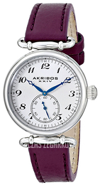 Akribos XXIV Impeccable Biały/Skóra Ø34 mm AK704PU